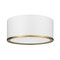 Z-Lite Arlo 2 Light Flush Mount, Matte White & Rubbed Brass 2303F2-MW-RB - alternate 5